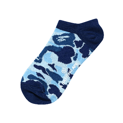 Pre-owned Bape Abc Camo Short Socks 'blue'