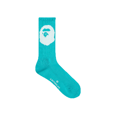 Pre-owned Bape Big Ape Head Socks 'green'