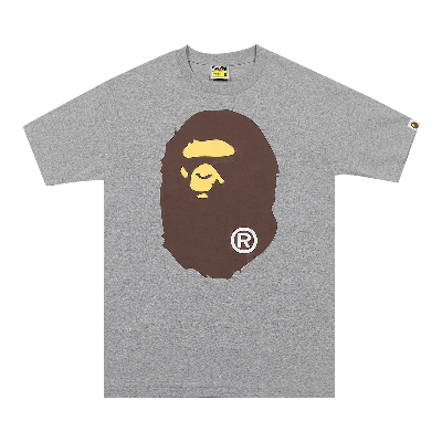 Pre-owned Bape Big Ape Head Tee 'grey'