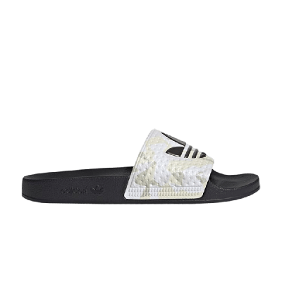 Pre-owned Adidas Originals Adilette Slides 'camo Print' In Cream
