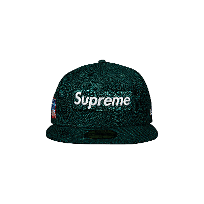 Pre-owned Supreme World Famous Box Logo New Era 'dark Green'