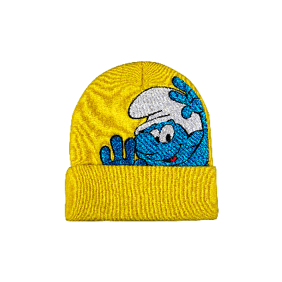 Pre-owned Supreme X Smurfs Beanie 'yellow'