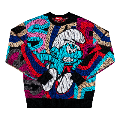Pre-owned Supreme X Smurfs Sweater 'black'