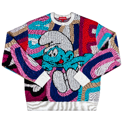 Pre-owned Supreme X Smurfs Sweater 'white'