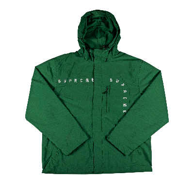 Pre-owned Supreme Curve Logos Ripstop Jacket 'olive' In Green