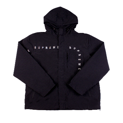 Pre-owned Supreme Curve Logos Ripstop Jacket 'black'