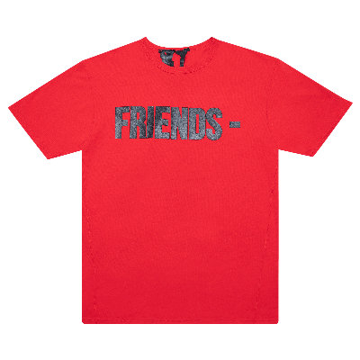 Pre-owned Vlone Friends T-shirt 'red/black'