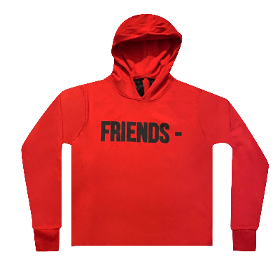 Pre-owned Vlone Friends Hoodie 'red/black'