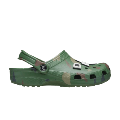 Pre-owned Crocs Daily Paper X Classic Clog 'green Camo'