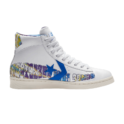 Pre-owned Converse Pro Leather High 'peace, Love, And Basketball' In White