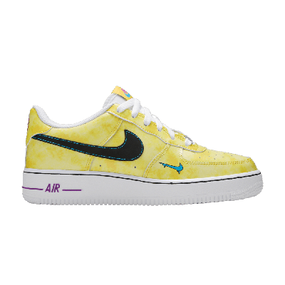 Pre-owned Nike Air Force 1 '07 Lv8 'peace, Love, And Basketball' In Yellow
