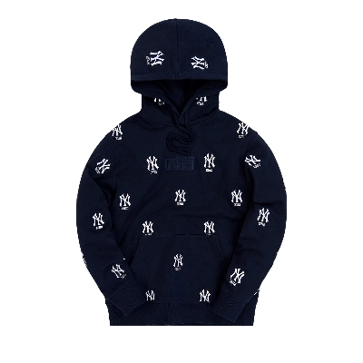 Pre-owned Kith For Major League Baseball New York Yankees Monogram Hoodie 'navy' In Blue