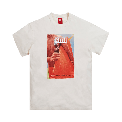 Pre-owned Kith X Coca-cola Surfboard Vintage Tee 'ivory' In Cream