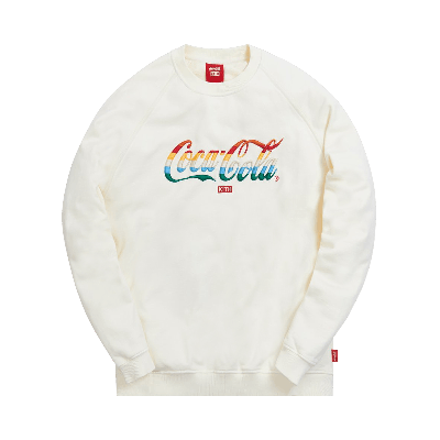 Pre-owned Kith X Coca-cola Striped Crewneck 'ivory' In Cream