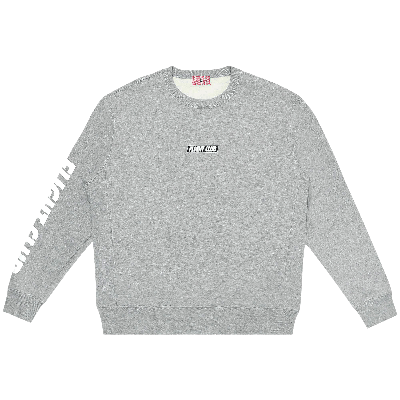 Pre-owned Flight Club Oversized Logo Crewneck 'gray' In Grey