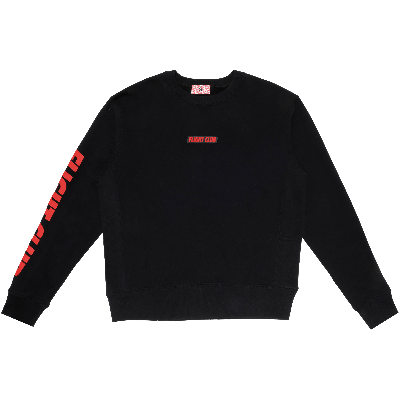 Pre-owned Flight Club Oversized Logo Crewneck 'black'