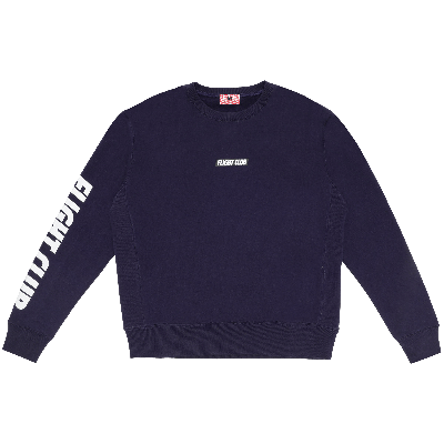 Pre-owned Flight Club Oversized Logo Crewneck 'navy' In Blue