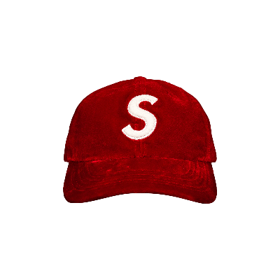 Pre-owned Supreme Velvet S Logo 6-panel 'red'