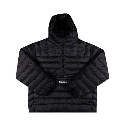 Pre-owned Supreme Micro Down Half Zip Hooded Pullover 'black'