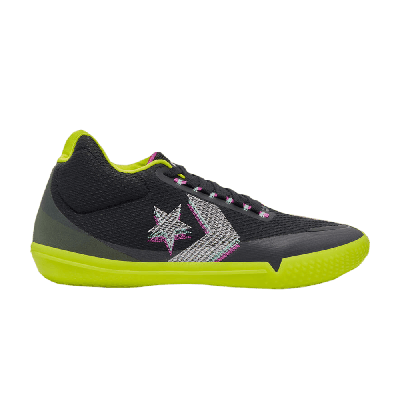 Pre-owned Converse All Star Bb Evo Mid 'hi-vis Collection - Black Lemon Venom'