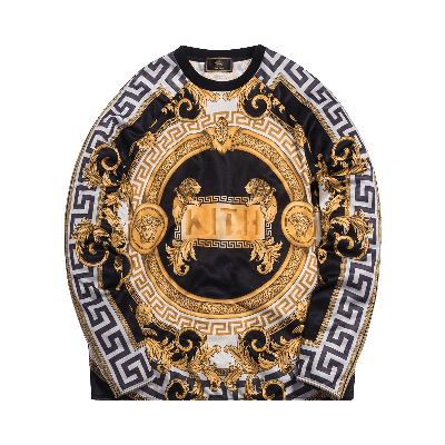 Pre-owned Kith X Versace Silk Crewneck 'black/gold'