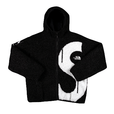 Pre-owned Supreme X The North Face S Logo Hooded Fleece Jacket 'black'