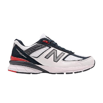 Pre-owned New Balance 990v5 Made In Usa 'white Carbon Red'