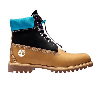 Pre-owned Timberland 6 Inch Premium Waterproof Boot 'wheat Blue' In Tan