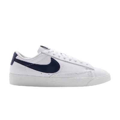 Pre-owned Nike Wmns Blazer Low Le 'white Navy'