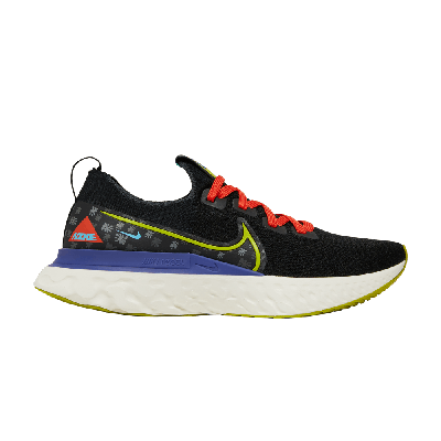 Pre-owned Nike React Infinity Run Flyknit As 'bright Cactus' In Black
