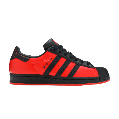 Pre-owned Adidas Originals Marvel X Playstation X Superstar 'spider-man: Miles Morales' In Red