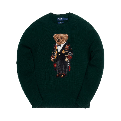 Pre-owned Kith X Polo Ralph Lauren Holiday Toggle Coat Bear Crewneck 'green'