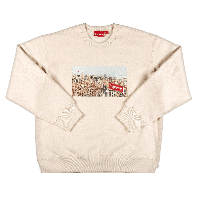Pre-owned Supreme Aerial Crewneck 'natural' In Cream