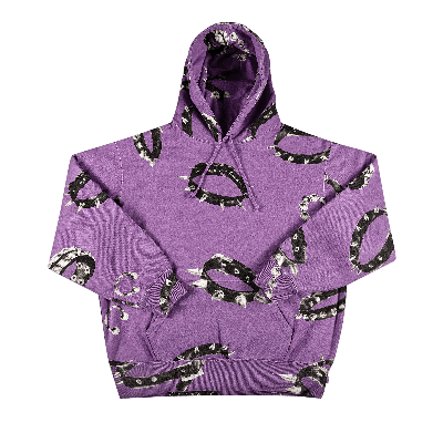 Pre-owned Supreme Studded Collars Hooded Sweatshirt 'violet' In Purple