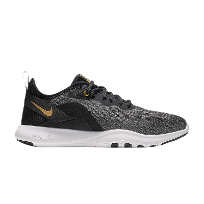 Pre-owned Nike Wmns Flex Tr 9 'gunsmoke Gold' In Grey