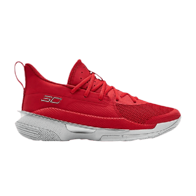 Pre-owned Under Armour Curry 7 Team 'red White'