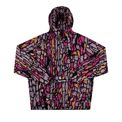 Pre-owned Supreme X Polartec Hooded Sweatshirt 'purple Treebark Camo' In Multi-color