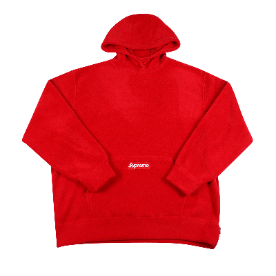 Pre-owned Supreme X Polartec Hooded Sweatshirt 'red'