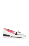 PAULE KA Blanc Bicolor Knotted Calfskin Loafer