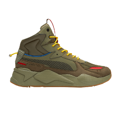 Pre-owned Puma Rs-x Mid Militia 'deep Lichen Green'