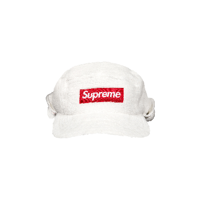 Pre-owned Supreme Deep Pile Earflap Camp Cap 'white'