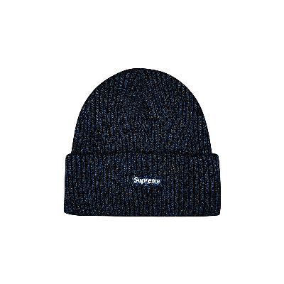 Pre-owned Supreme Wide Rib Beanie 'navy' In Blue