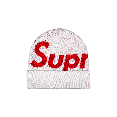 Pre-owned Supreme Big Logo Beanie 'white'