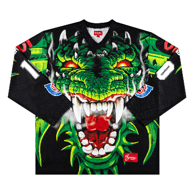 Pre-owned Supreme Dragon Hockey Jersey 'black'