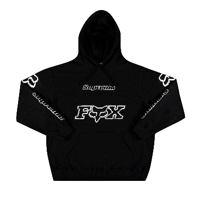 Pre-owned Supreme X Fox Racing Hooded Sweatshirt 'black'