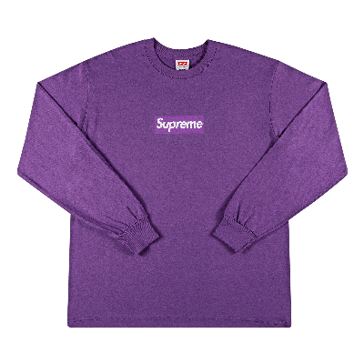 Pre-owned Supreme Box Logo Long-sleeve Tee 'purple'