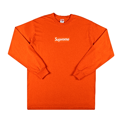 Pre-owned Supreme Box Logo Long-sleeve Tee 'orange'