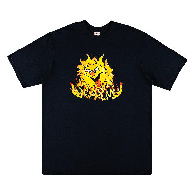 Pre-owned Supreme Sun Tee 'navy' In Blue