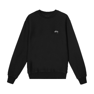 Pre-owned Stussy Stock Logo Crew 'black'
