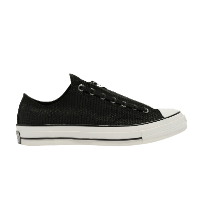 Pre-owned Converse Chuck 70 Zip Low 'embossed Suede - Black Egret'